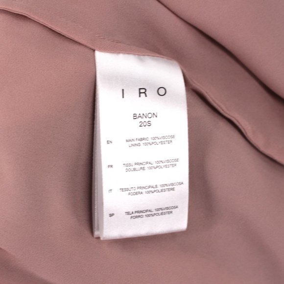 IRO Banon Dress Ruffle Trim Dress 40 Mauve Floral Print Crepe Pleat Mini Medium - Picture 9 of 9